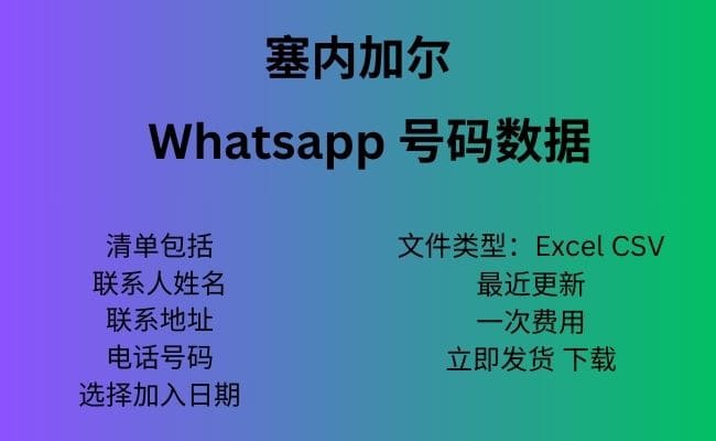 塞内加尔 Whatsapp 数据